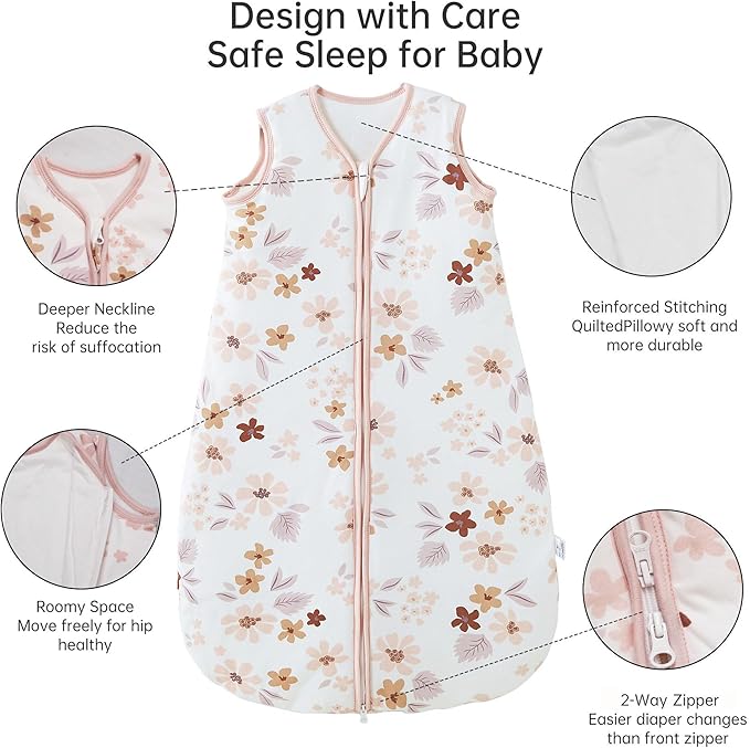 YOHKOH Baby Wearable Blanket, 100% Cotton SleepSack, Swaddle Transition Sleeping Bag, 1.5 TOG