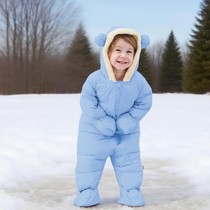 BFUSTYLE Baby Snowsuit 0-24 Months Winter Clothes Infant Boy Girl Puffer Jacket Newborn One Piece Coat with Hooded