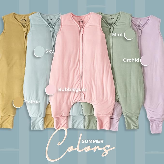 Nyte Nyte Baby - Sleeveless Soft Baby & Toddler Sleeping Sack, Breathable with Adjustable Feet Cuffs & Anti-Slip Grip