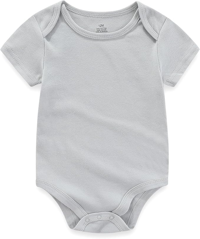 Unisex Baby Cotton Bodysuits 4-pack Short Sleeve Newborn Clothes
