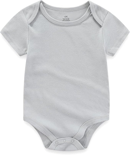 Unisex Baby Cotton Bodysuits 4-pack Short Sleeve Newborn Clothes