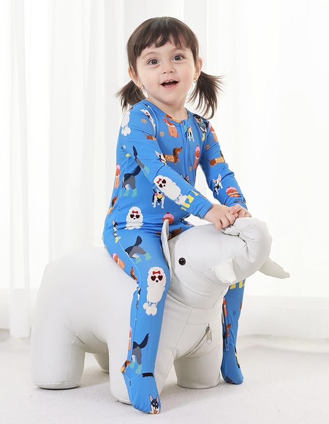 Baby Footie Romper Pajamas Unisex Newborn Infant Pjs Soft Rompers Viscose from Bamboo Sleepwear