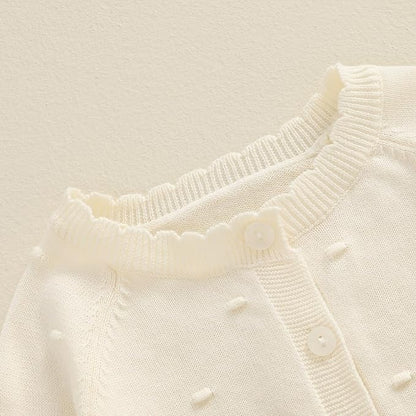 Newborn Baby Girl Knit Sweater Cardigan Winter Warm Button Down Sweatshirt Top Jacket Outfit Cute Infant Fall Clothes