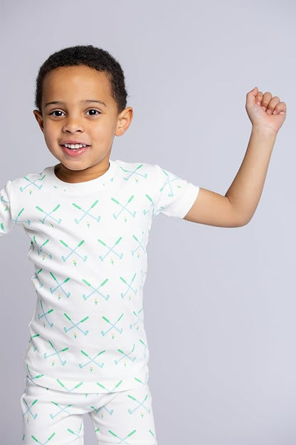 MONICA + ANDY baby-boys Organic Two-piece Shorty Pajama Set