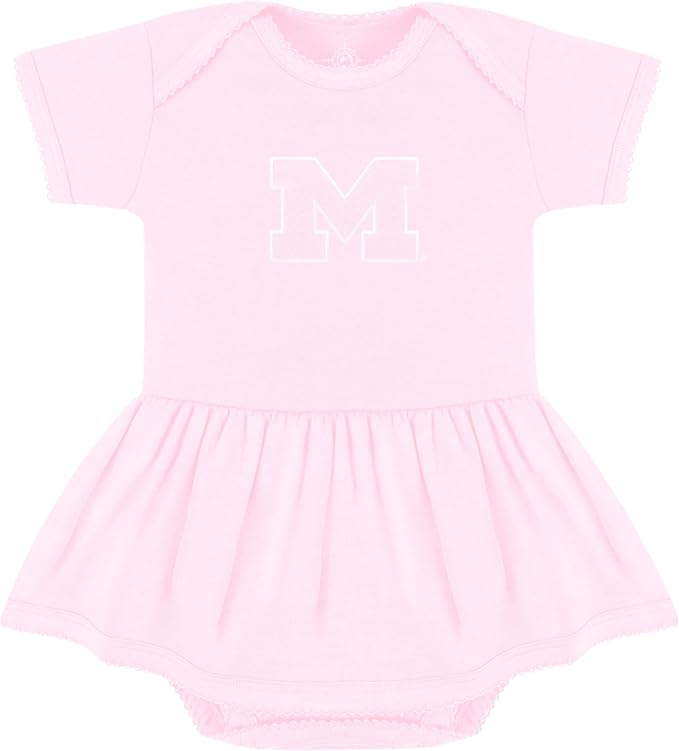 Creative Knitwear College Baby Picot Bodysuit Dress - Team Logo, Multiple Colors, for Baby Girls (0-24 Months)