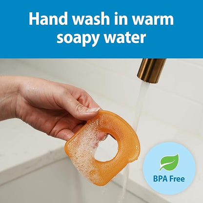 Dr. Brown's AquaCool Water-Filled Teether, Cooling Baby Teether Toy for Sore Gums, Avocado Toast Shapes, BPA Free, 3m+, 2-Pack