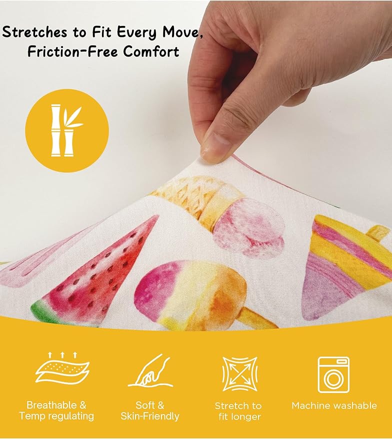 Bamboo Viscose Baby Girl Footie Pajamas, Newborn Sleepers Infant Onesie, 2-Way Zipper Footed Pjs