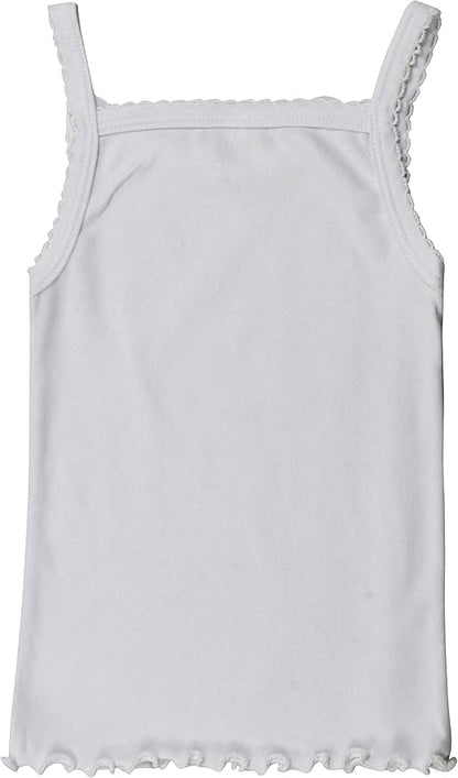 ToBeInStyle Girl's 4 Pack Ruffle Hem Spaghetti Strap Tank Tops