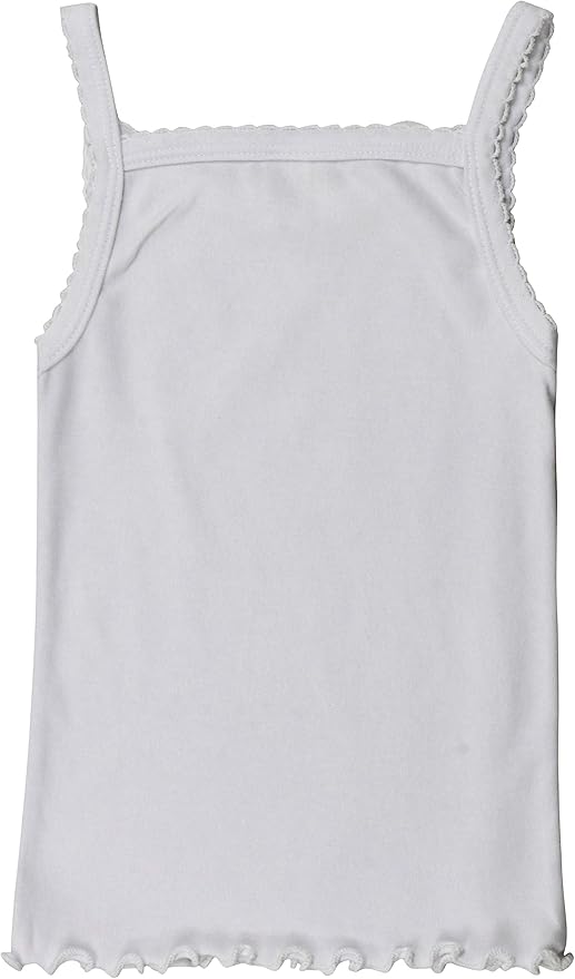 ToBeInStyle Girl's 4 Pack Ruffle Hem Spaghetti Strap Tank Tops