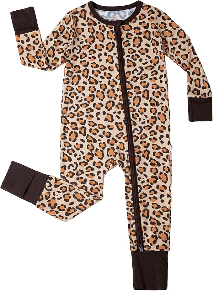 Baby Zippered Rompers Newborn Pajamas Sleepers Long Sleeve Jumpsuits Infant Zipper Romper-Viscose from Bamboo