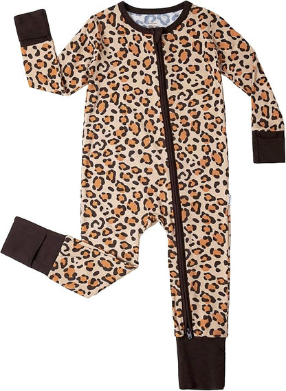 Baby Zippered Rompers Newborn Pajamas Sleepers Long Sleeve Jumpsuits Infant Zipper Romper-Viscose from Bamboo