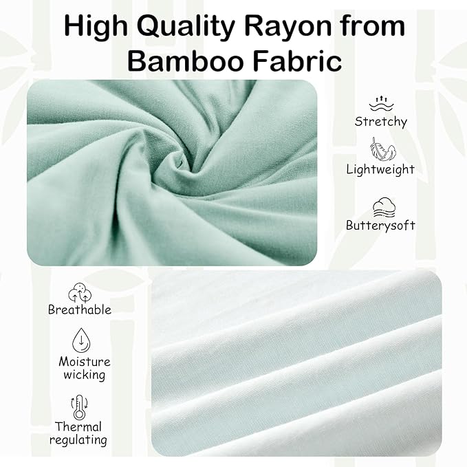 Supersoft Rayon Made from Bamboo Sleep Sack 6-12 Months 0.5 Tog Lightweight Toddler Sleep Sack Baby Wearable Blanket with 2-Way Zipper Summer Unisex Sleeping Bag for Babies - Green