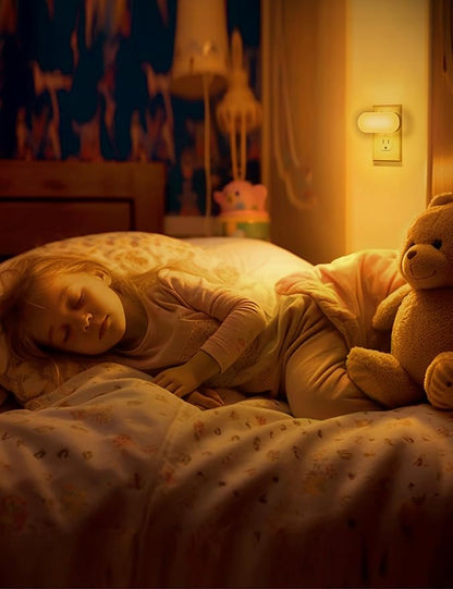 DORESshop RGB Night Lights Plug into Wall, 4 Pack Dusk to Dawn Color Changing Night Light Night Light for Bedroom, Kids Room