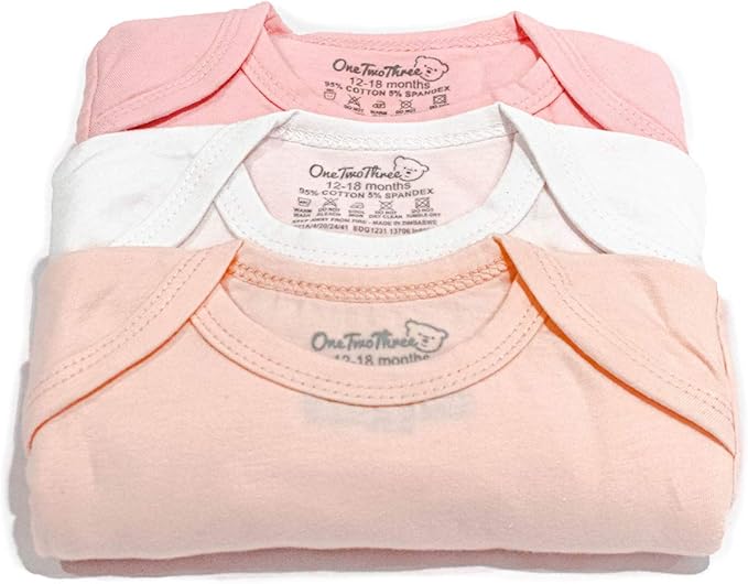 123 Bear Baby Cotton Spandex Long-Sleeve bodysuits unisex boy girl