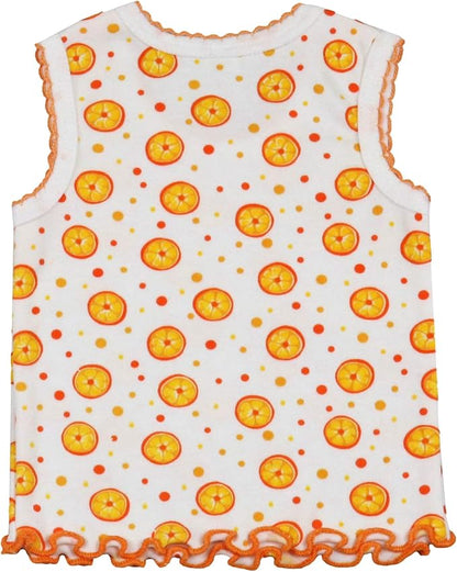 ToBeInStyle Girl's 4 Pack Ruffle Hem Cotton Tank Tops