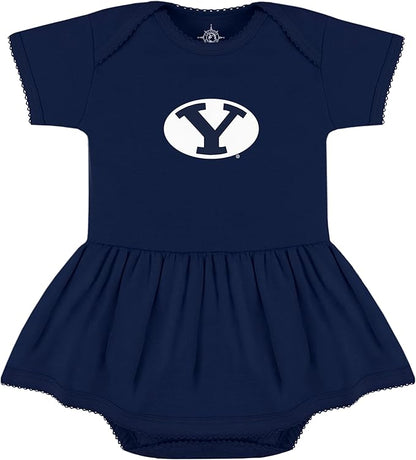 Creative Knitwear College Baby Picot Bodysuit Dress - Team Logo, Multiple Colors, for Baby Girls (0-24 Months)