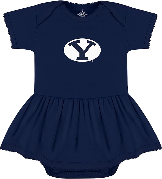 Creative Knitwear College Baby Picot Bodysuit Dress - Team Logo, Multiple Colors, for Baby Girls (0-24 Months)