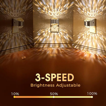 Briignite Night Light, Sliver Night Lights Plug into Wall 2 Pack, LED Projector Night Light, Soft White for Bedroom, Dimmable Brightness Dusk to Dawn Nightlight for Bathroom, Gaming Room, Home Decor