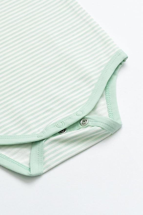 MONICA + ANDY Short Sleeve Jack & Jill Bodysuit, 100% Organic Baby Clothes for Girls & Boys, Newborn, Infant & Preemie Sizes