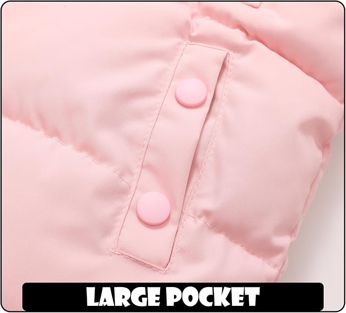 Toddler Winter Coat Baby Jacket Snow Boy Hoodie Puffer Girl Fleece Clothes 1-5T