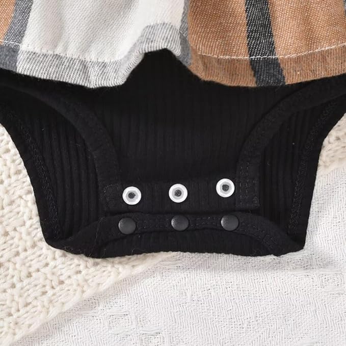 Unutiylo Preemie Newborn Baby Girl Clothes Romper Suspender Dress Fall Winter Outfits Ruffle Long Sleeve Jumpsuit