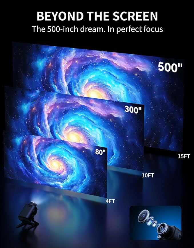 Astronaut Galaxy Projector Full-Room Immersive 3D Star Projector, Space Galaxy Projector, Large Area Home Planetarium Night Light Projector with HD Soft Light for Stress Relief Gifts Valentines Decor