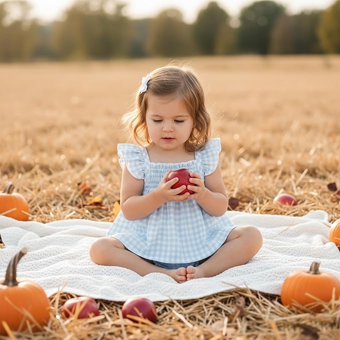 Mubineo Baby Girl Summer Clothes Cute Ruffle Tops Dress Shorts Outfits Set Infant Toddler Shrit Bloomers Princess Outfit