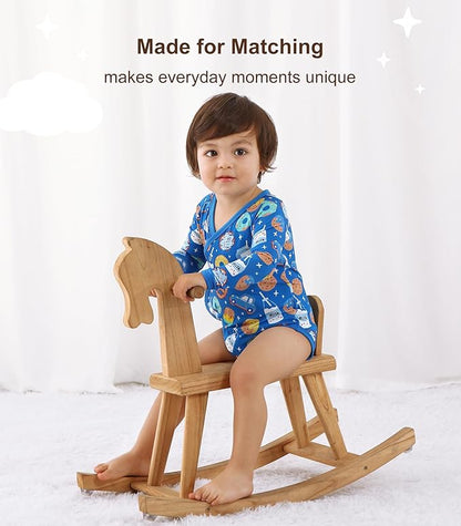 Baby Viscose from Bamboo Bodysuit for Boys Girls Long Sleeve Romper Soft Outfits for Infant One-Piece Cute Clothes