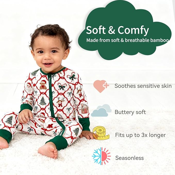Weiwei Pajamas for Baby Boys & Girls Footies, Viscose from Bamboo Baby Romper, Baby Sleepers, 2-Way Zippy PJs, YKK