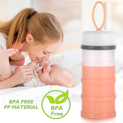 Accmor 2 Pack Baby Formula Dispenser On The Go, Stackable Formula Dispenser Formula Container to Go, Non-Spill Portable Milk Powder Kids Snack Storage Container, BPA Free