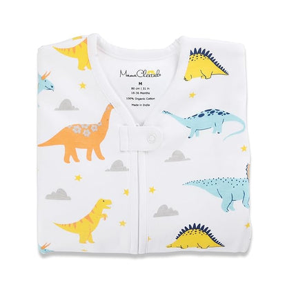 Mama Cheetah Toddler Sleep Sack with Feet 3T-4T, 1.0 TOG Organic Cotton Baby Wearable Blankets with Legs, Baby Sleeping Bag for Walkers, Early Walker Large