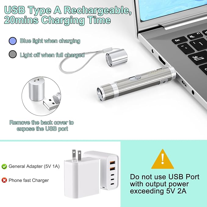 TBTeek Cat Toys, Rechargeable, 3 Light Modes & 5 Adjustable Patterns, Portable Interactive Kitten Pet Dog Cat Mouse Toy for Fun Chase Play Exercise（3 Pack）