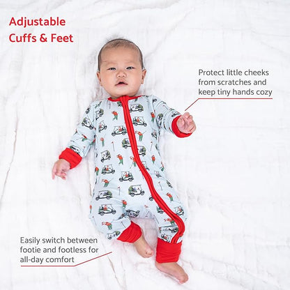 LollyBanks Baby Pajamas, 2-Way Zipper Infant Romper, 95% Viscose Made from Bamboo and 5% Spandex, Baby Sleepers