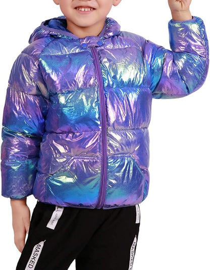 Winter Down Coats for Kids Baby Boys Girls Light Puffer Padded Jacket Bear Hoods Infant Outerwear