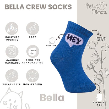 Bella Baby & Toddler Seamless-Toe Turkish Cotton Crew Socks (6-Pack)