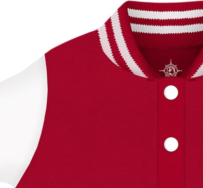 Creative Knitwear College Baby Varsity Jacket Lightweight - Team Logo, Multiple Colors, Unisex, (0 Months - 4T)