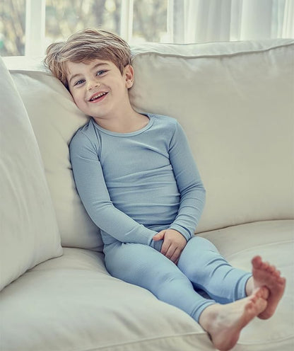 AVAUMA Baby Boys Girls Pajama Set Kids Toddler Snug fit Ribbed Sleepwear pjs for Daily Life Style