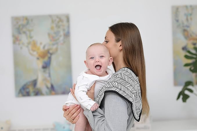 BaeBae Goods Burp Cloths for Baby Boy & Girl - Ultra Absorbent Burping Rags - Anti Shrink Unisex Burpy Clothes - Super Soft Jersey Cotton, Large 21"x10" - Thick for Newborn Cloth Diapers - 6 Pack