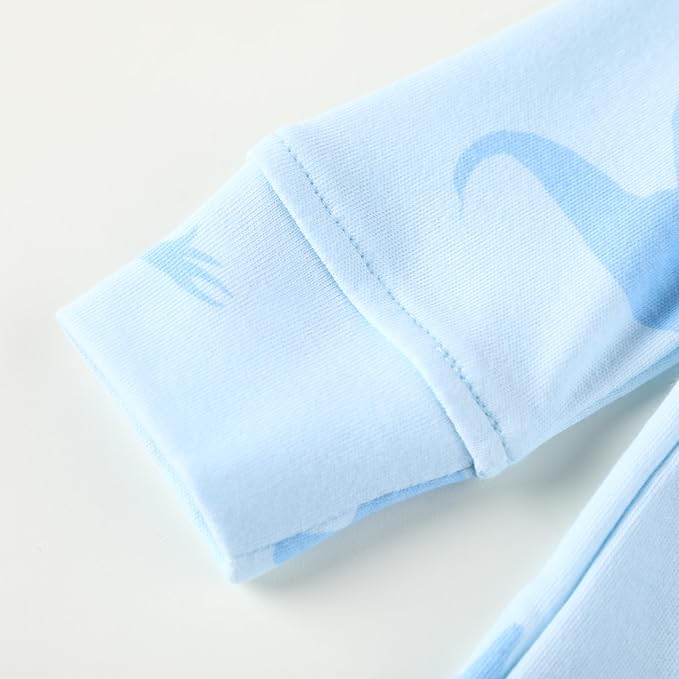 Owlivia Organic Cotton Baby Boy Girl Zip up Sleep 'N Play Pjs, Footless, Long Sleeve