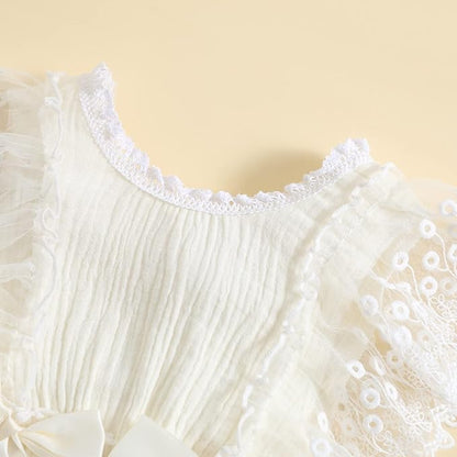 Sasaerucure Infant Baby Girl Summer Outfits Sleeveless Dress Romper Lace Tutu Onesie One Piece Ruffle Bodysuit