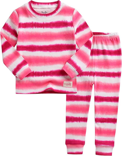 VAENAIT BABY 12M-12Y Toddler Kids Boys Girls 100% Cotton Marbling Tiedye Sung Fit Sleepwear Pajamas 2pcs Pjs Set