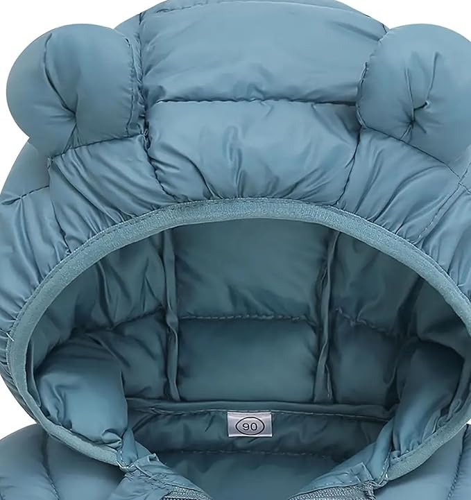 Toddler Winter Coats Puffer Padded Jacket Baby Boys Girls Bear Hoods Down Jacket Light Weight Infant Outerwear