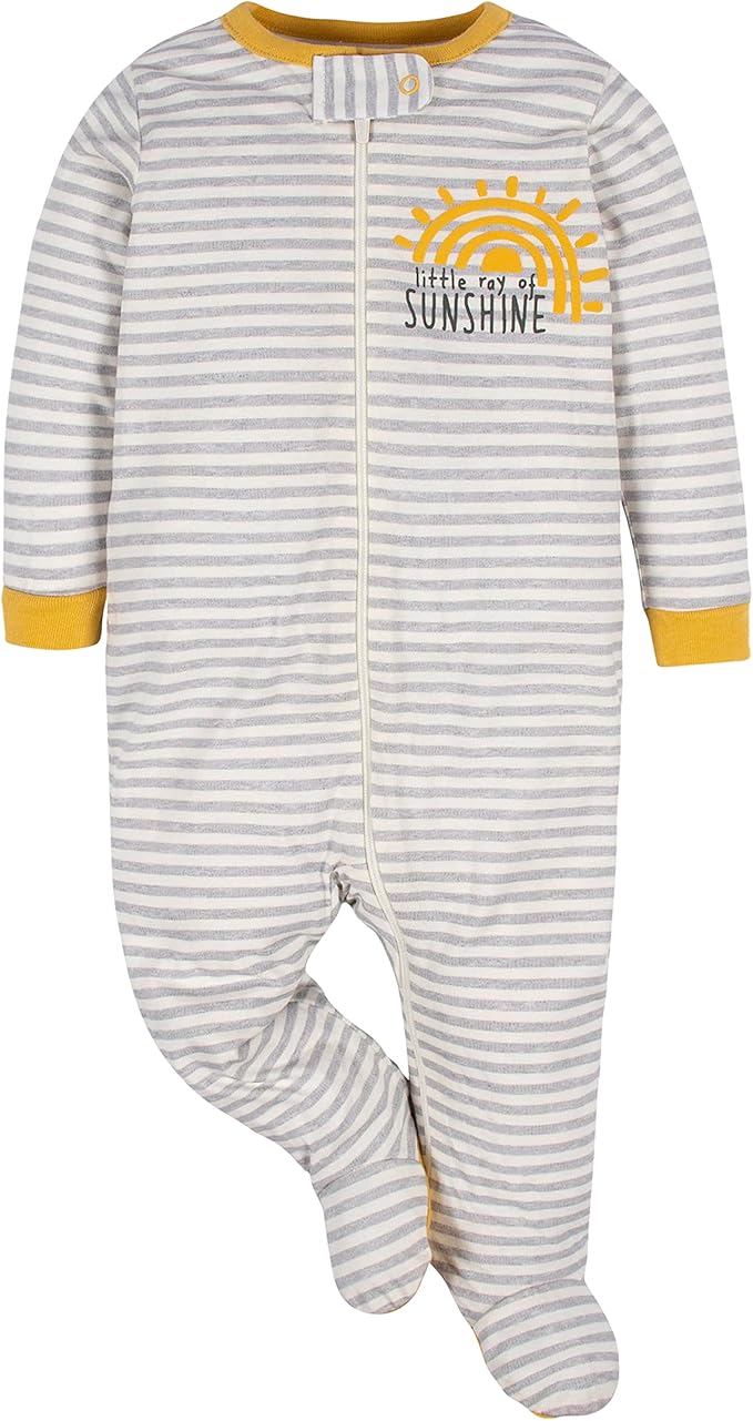 Gerber unisex-baby 4 Pack Sleep 'N Play Footie