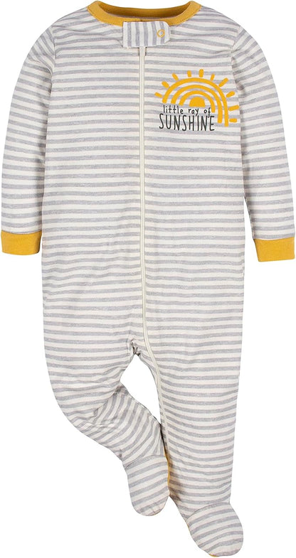 Gerber unisex-baby 4 Pack Sleep 'N Play Footie