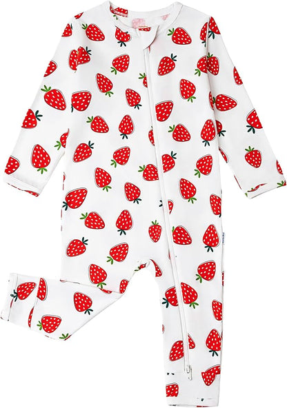 Baby Zippered Rompers Newborn Pajamas Sleepers Long Sleeve Jumpsuits Infant Zipper Romper-Viscose from Bamboo