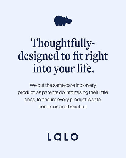 Lalo First Bites Starting Solids Silicone Baby Feeding Set with Suction Bowl, 2 Spoons and 1 Bib - 4-Piece Baby-Led Weaning Supplies - Non-Toxic Silicone Infant Tableware - Blueberry