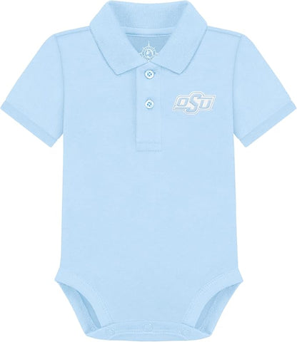 Creative Knitwear College Baby Polo Bodysuit Solid - Team Logo, Multiple Colors, for Boys & Girls (0-12 Months)