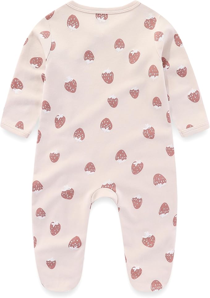 Kiddiezoom Baby Cotton Footed One-Piece Romper Multiple color combinations Jumpsuit Set For Newborn baby Pajamas