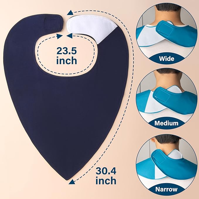 Baby Noah Adult Drool Bib for Special Needs, 3 Pack Large Elderly Bandana, Teen Bib for Women Men, Soft Absorbent Set for Kid
