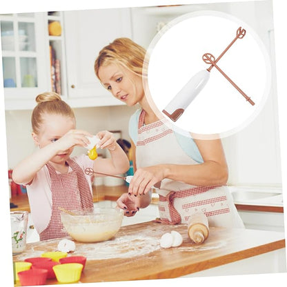 DECHOUS Electric Handheld Milk Mixer with Detachable Stirring Rod Portable Drink Blender for Formula and Easy to Clean and Maintain Warm White